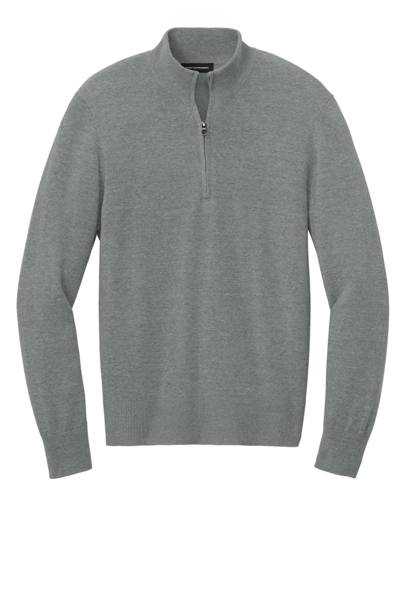 port authority  sw2900 medium heather grey front