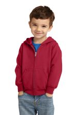 Port & Co Toddler Core Fleece Full Zip Hooded Sweatshirt CAR78tzh