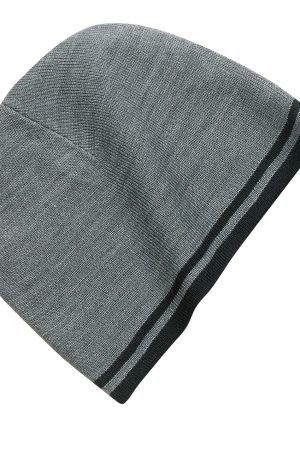 Port Fine Knit Skull Cap With Stripes CP93