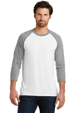 District Perfect Tri 3 4 Sleeve Raglan DM136