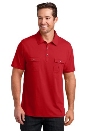 District Made Mens Double Pocket Polo DM333