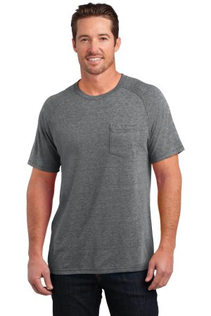 District Made Mens Tri Blend Pocket Tee DM340