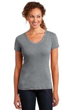 District Made Ladies Mini Rib V Neck Tee DM401
