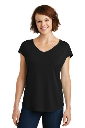 District Womens Drapey Cross Back Tee DM416
