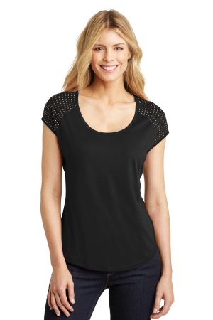 District Made Ladies 60 40 Bling Tee DM424