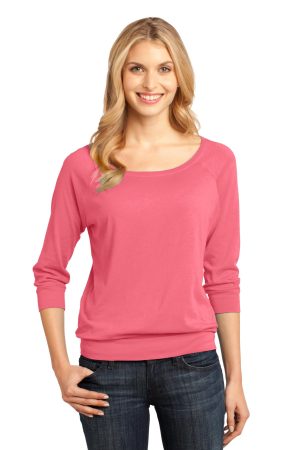 District Made Ladies Modal Blend 3 4 Sleeve Raglan DM482