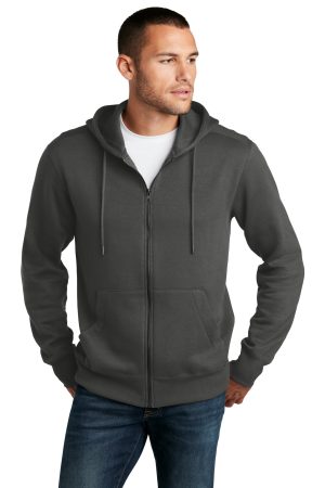 District Perfect Weight Fleece Full Zip Hoodie DT1103