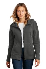 District Womens Perfect Weight Fleece Drop Shoulder Full Zip Hoodie DT1104