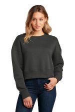 District Womens Perfect Weight Fleece Cropped Crew DT1105