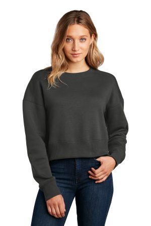 District Womens Perfect Weight Fleece Cropped Crew DT1105