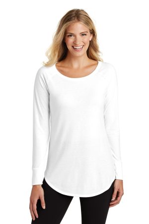 District Womens Perfect Tri Long Sleeve Tunic Tee DT132l