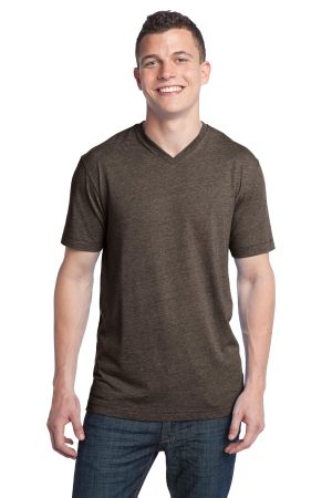 District Young Mens Tri Blend V Neck Tee DT142v