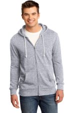 District Young Mens Core Fleece Full Zip Hoodie DT190