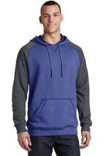 District Young Mens Lightweight Fleece Raglan Hoodie DT196