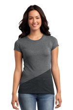 District Juniors Tri Blend Pieced Crewneck Tee DT243