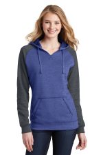 District Womens Lightweight Fleece Raglan Hoodie DT296