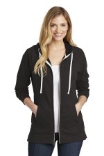District Womens Perfect Tri French Terry Full Zip Hoodie DT456