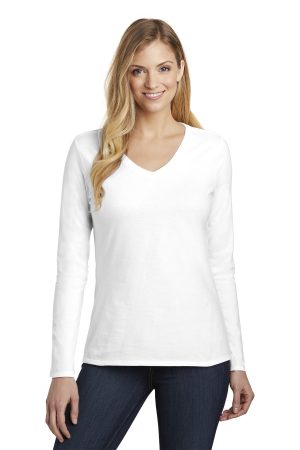 District Womens Very Important Tee Long Sleeve V Neck DT6201