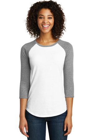 District Womens Fitted Very Important Tee 3 4 Sleeve Raglan DT6211