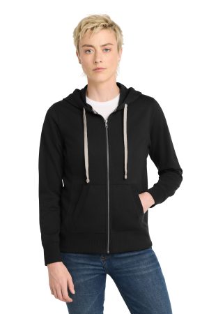 District Womens Re Fleece Full Zip Hoodie DT8103