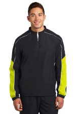 Sport-Tek Piped Colorblock 1 4 Zip Wind Shirt JST64