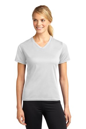 Sport-Tek Dri Mesh Ladies V Neck T Shirt L468v