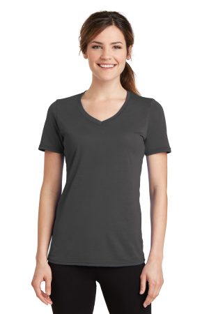Port & Co Womens Performance Blend V Neck Tee LPC381v