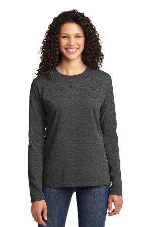 Port & Co Womens Long Sleeve Core Cotton Tee LPC54ls