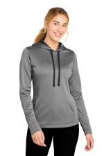 Sport-Tek Womens Posicharge Sport Wick Heather Fleece Hooded Pullover LST264