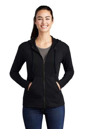 Sport-Tek Womens Posicharge Tri Blend Wicking Fleece Full Zip Hooded Jacket LST293