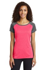 Sport-Tek Womens Heather On Heather Contender Scoop Neck Tee LST362