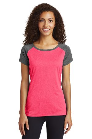Sport-Tek Womens Heather On Heather Contender Scoop Neck Tee LST362