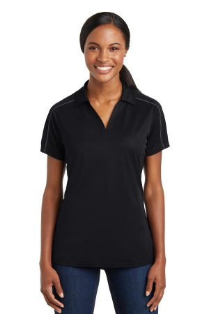 Sport-Tek Womens Micropique Sport Wick Piped Polo LST653