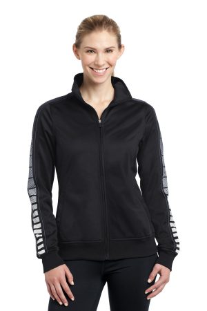 Sport-Tek Ladies Dot Sublimation Tricot Track Jacket LST93