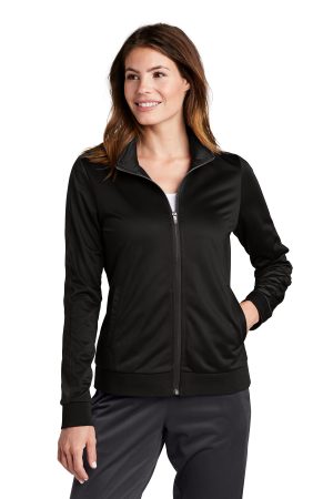 Sport-Tek Ladies Tricot Sleeve Stripe Track Jacket LST94