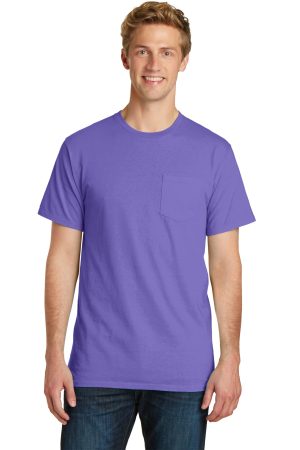 Port & Co Beach Wash Garment Dyed Pocket Tee PC099p