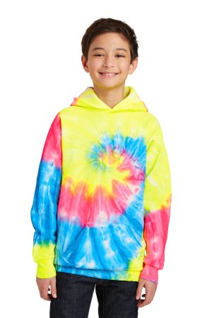 Port Youth Tie Dye Pullover Hooded Sweatshirt PC146y