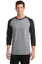 Port & Co Core Blend 3 4 Sleeve Raglan Tee PC55rs