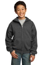 Port Youth Core Fleece Full Zip Hooded Sweatshirt PC90yzh