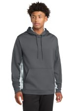 Sport-Tek Sport Wick Camohex Fleece Colorblock Hooded Pullover ST239