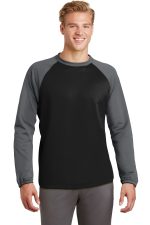 Sport-Tek Sport Wick Raglan Colorblock Fleece Crewneck ST242