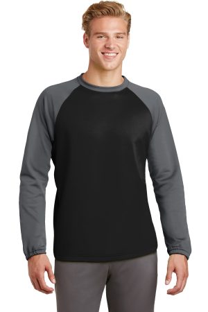 Sport-Tek Sport Wick Raglan Colorblock Fleece Crewneck ST242