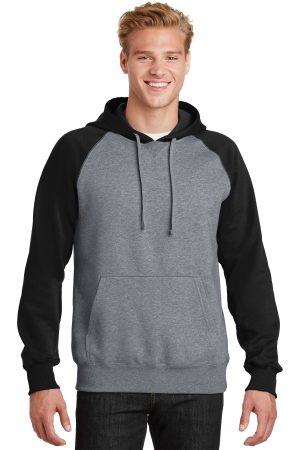 Sport-Tek Raglan Colorblock Pullover Hooded Sweatshirt ST267