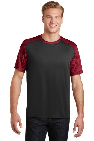 Sport-Tek Camohex Colorblock Tee ST371