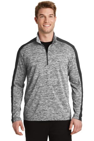 Sport-Tek Posicharge Electric Heather Colorblock 1 4 Zip Pullover ST397