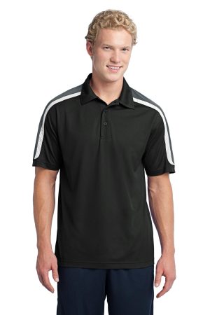 Sport-Tek Tricolor Shoulder Micropique Sport Wick Polo ST658