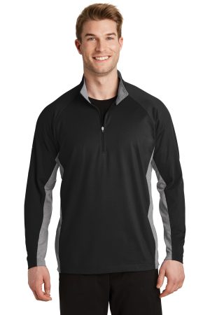 Sport-Tek Sport Wick Stretch Contrast 1 4 Zip Pullover ST854