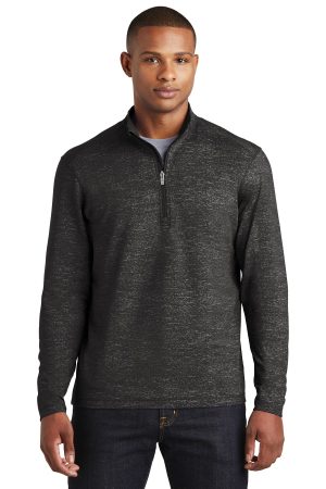 Sport-Tek Sport Wick Stretch Reflective Heather 1 2 Zip Pullover ST855