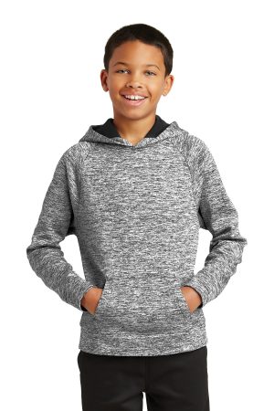 Sport-Tek Youth Posicharge Electric Heather Fleece Hooded Pullover YST225