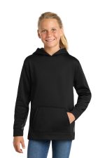 Sport-Tek Youth Sport Wick Fleece Colorblock Hooded Pullover YST235